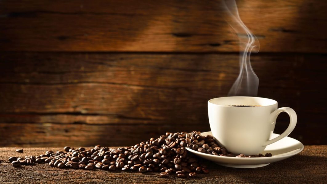 A steaming cup of coffee Photo Pinterest