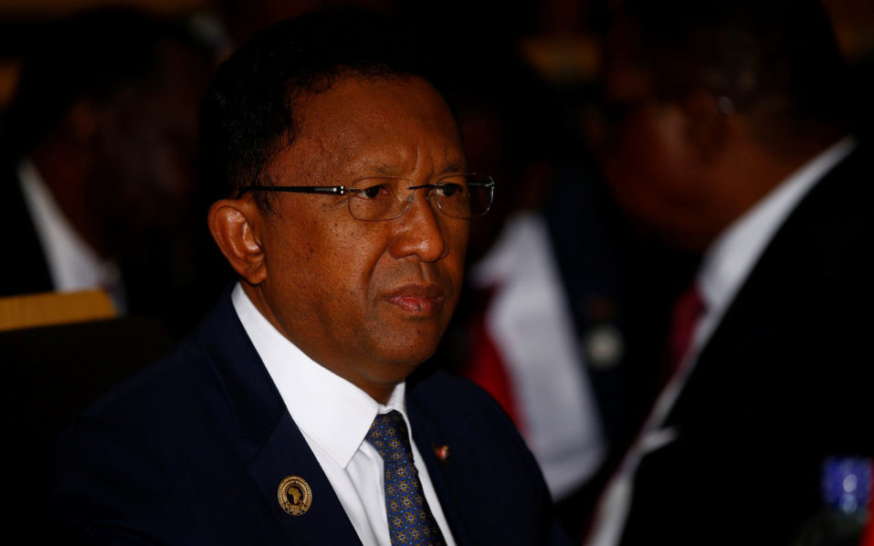 Madagascar’s President Hery Rajaonarimampianina attends the 28th Ordinary Session of the Assembly of the Heads of State and the Government of the African Union in Ethiopia’s capital Addis Ababa