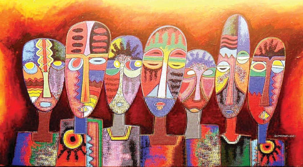 Jimoh Buraimo’s Work ‘Meeting of Elders’. Photo A…oh Buraimoh