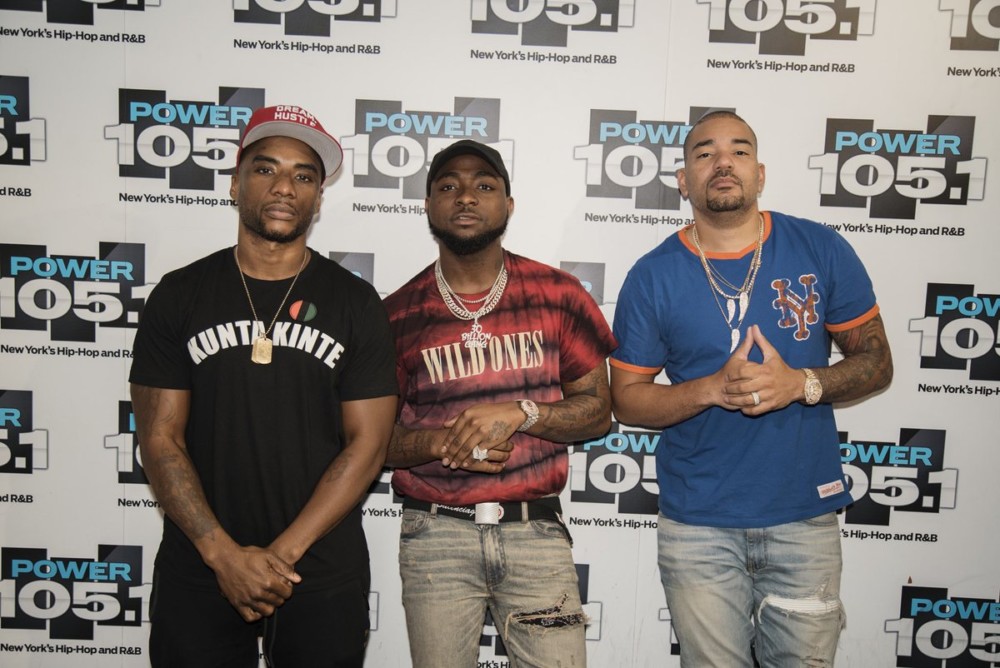 Charlamagne Tha God, Davido and DJ Envy. Photo Pulse