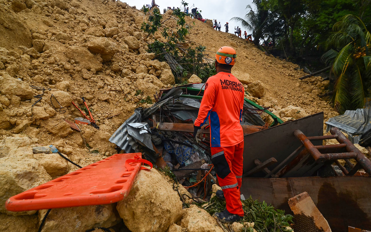 PHILIPPINES-MONSOON-LANDSLIDE