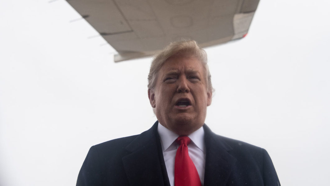 President Donald Trump addresses rally in Illinois, less than two weeks before midterm polls