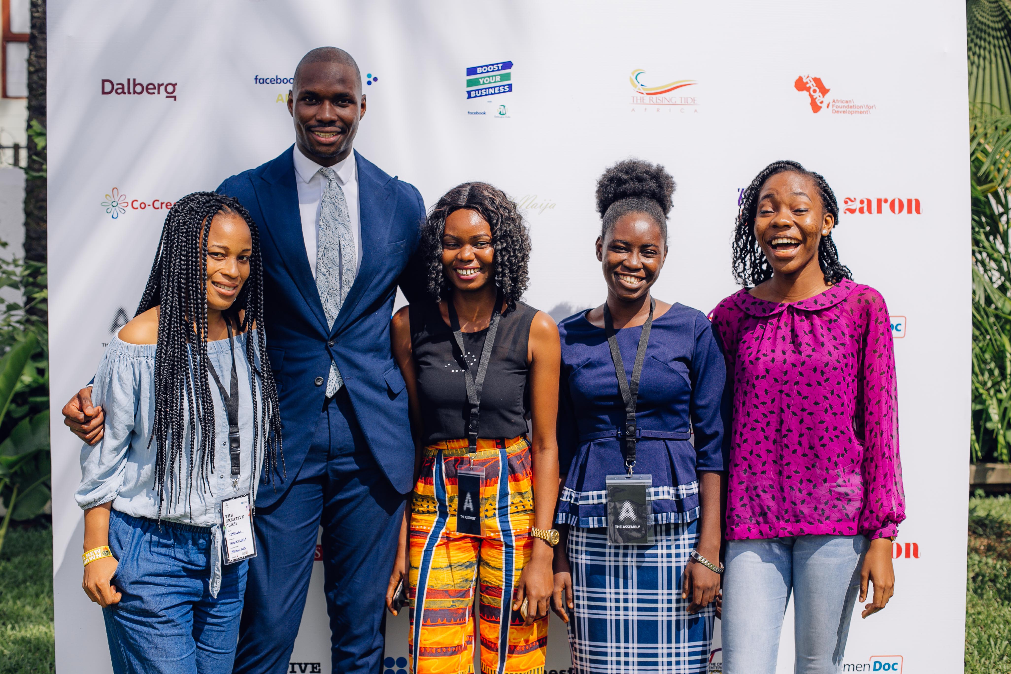 Timi Tikholo, GM, TM Lewin taking pictures with FashionENTR_ Alumni