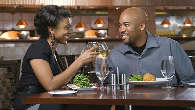 two people on a date