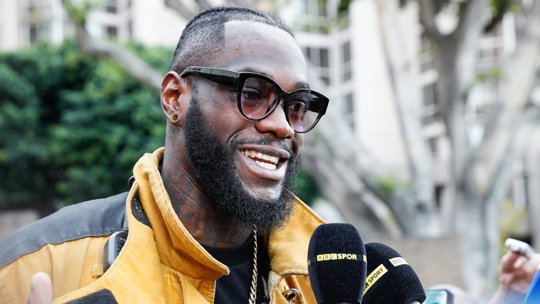 Boxers Deontay Wilder And Tyson Fury Visit Los Angeles Fire Fighters