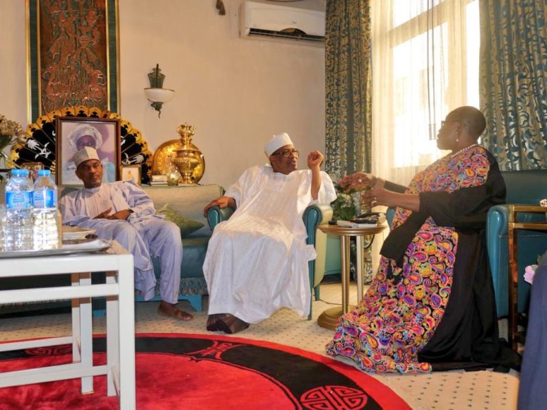 Ezekwesili in a meeting with former head of state Ibrahim Babangida in Minna