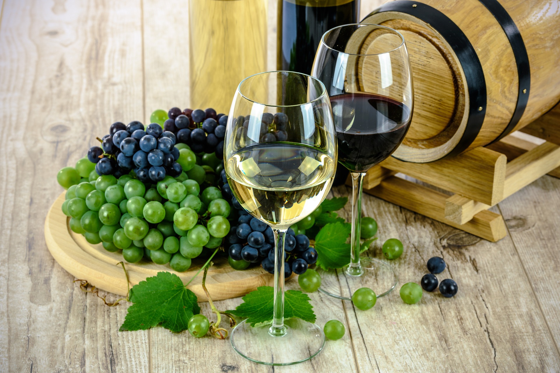 Wine in glasses