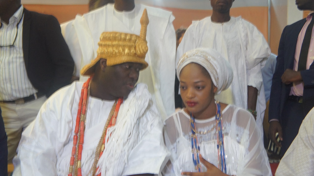 The Ooni of Ife, Oba Enitan Ogunwusi and his Oloori, Moronke Naomi Silekunola Ogunwusi