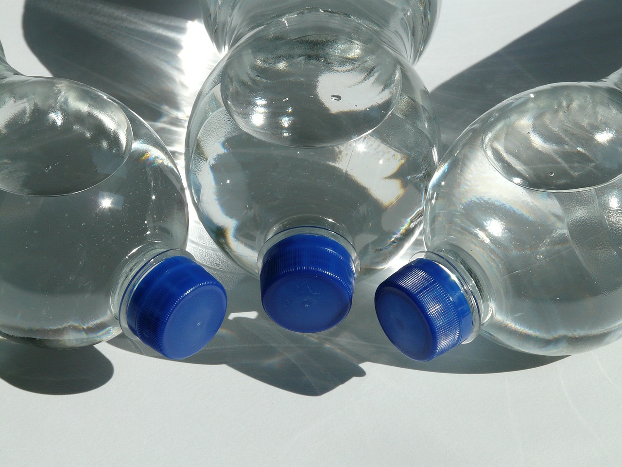 Bottles containing water