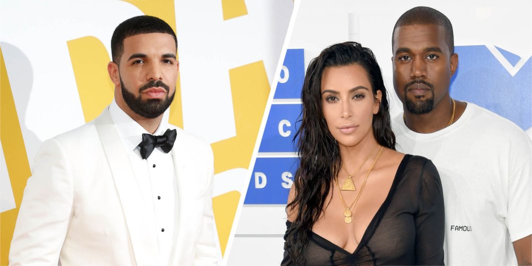 Drake, Kim Kardashian and Kanye West Photo – Cosmopolitan