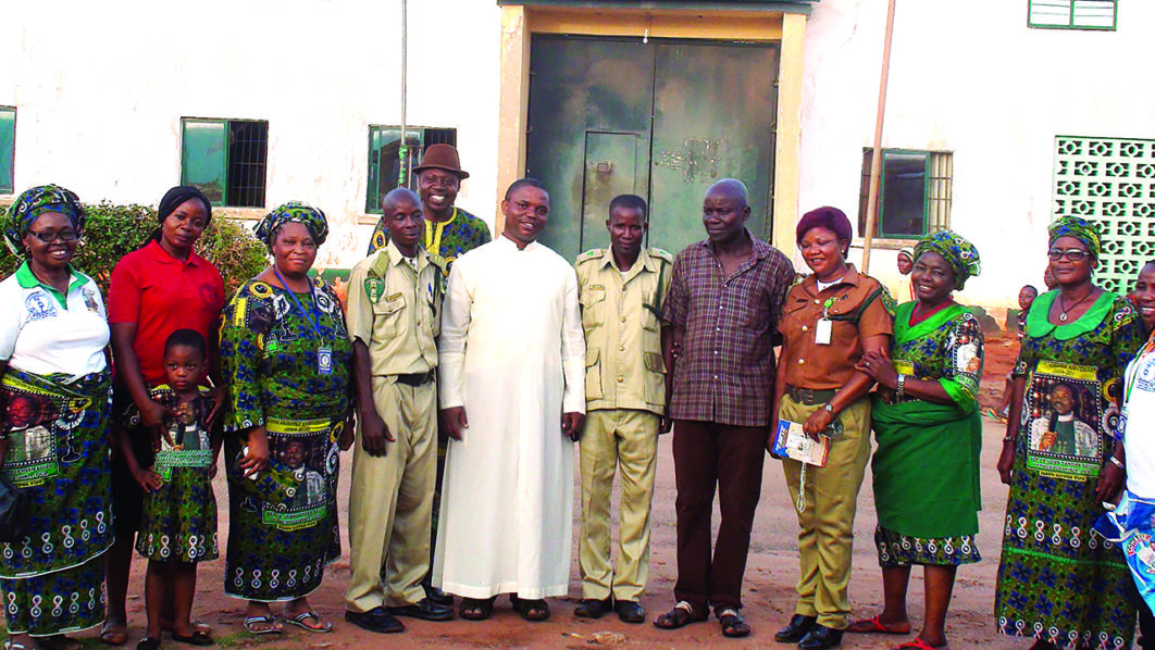 Fr John Damian and members of Adoration Prison Apostolate at the Nigerian Prison to pray against Bondage and all forms of Slavery(1)+