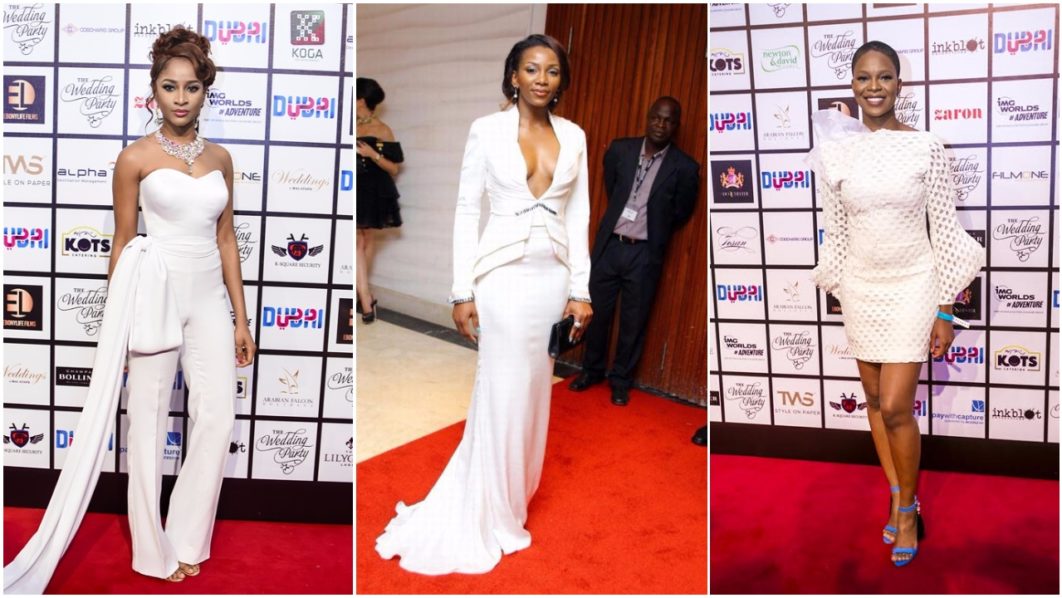 Nigerian celerities wearing white