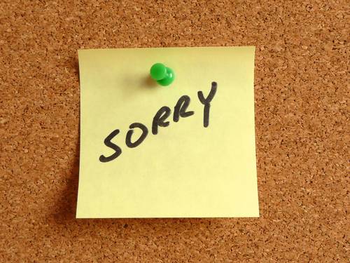Sorry note