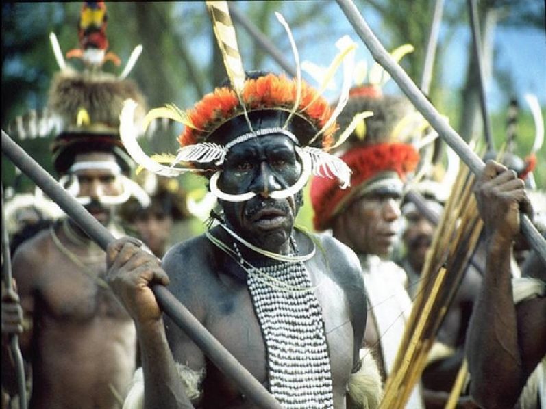 A sambian man at the first stage initiation