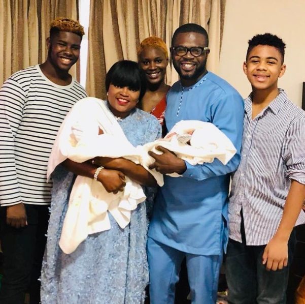 Funke Akindele Bello and family