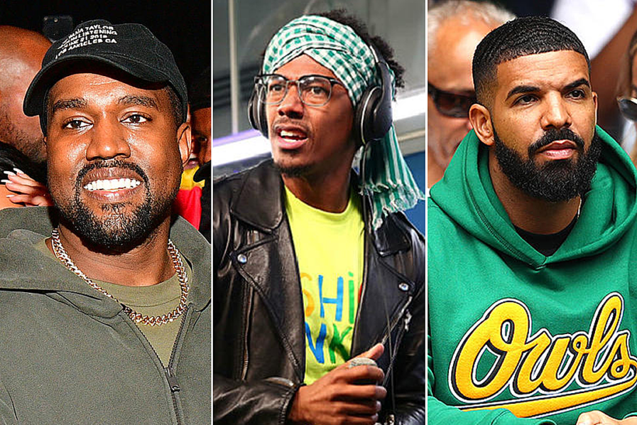 Kanye West Nick Cannon and Drake