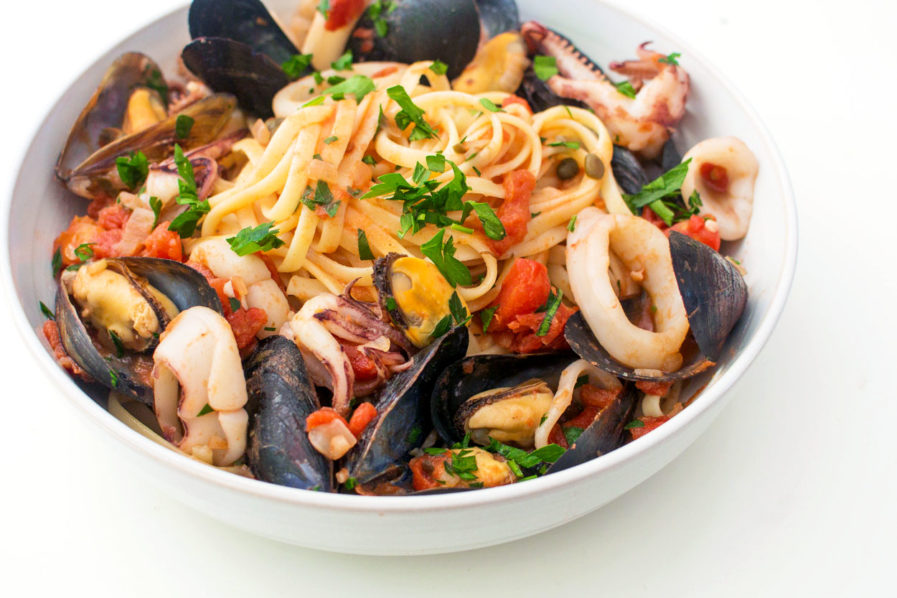 Seafood Pasta. Photo cookmarts