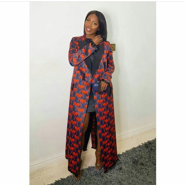 Tiwa Savage wearing a kimono