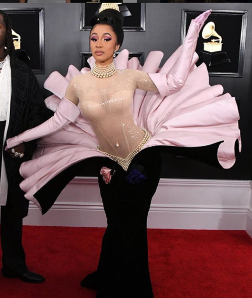 Cardi B on the red carpet of the 2019 Grammys Photo – MefEater