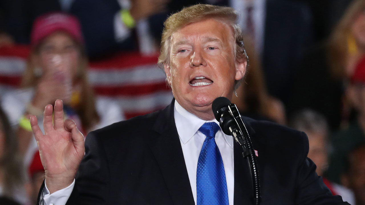 President Trump Speaks To Venezuelan Community In Miami At Florida International University