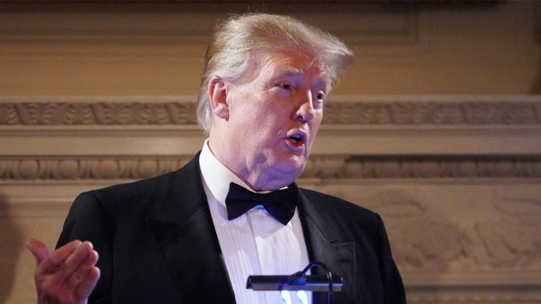 US President Donald Trump and First Lady Melania Trump attend the Governors’ Ball