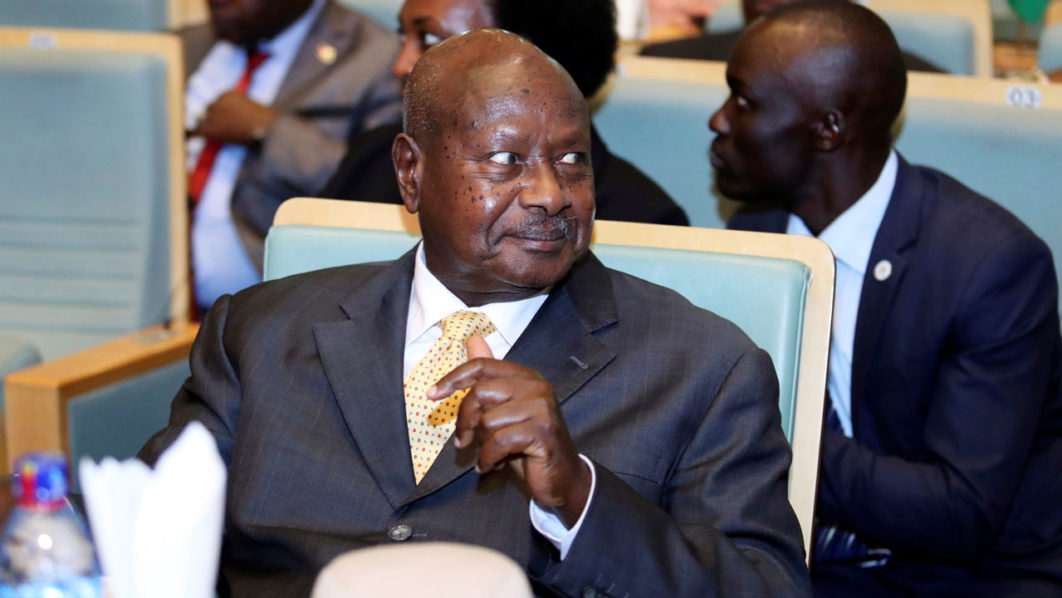 Uganda’s President Yoweri Museveni attends the High Level Consultation Meetings of Heads of State and Government on the situation in the Democratic Republic of Congo at the African Union Headquarters in Addis Ababa