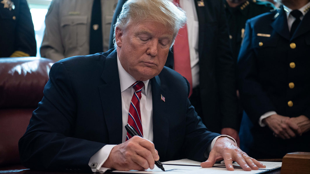 US President Trump speaks from the Oval Office on border security