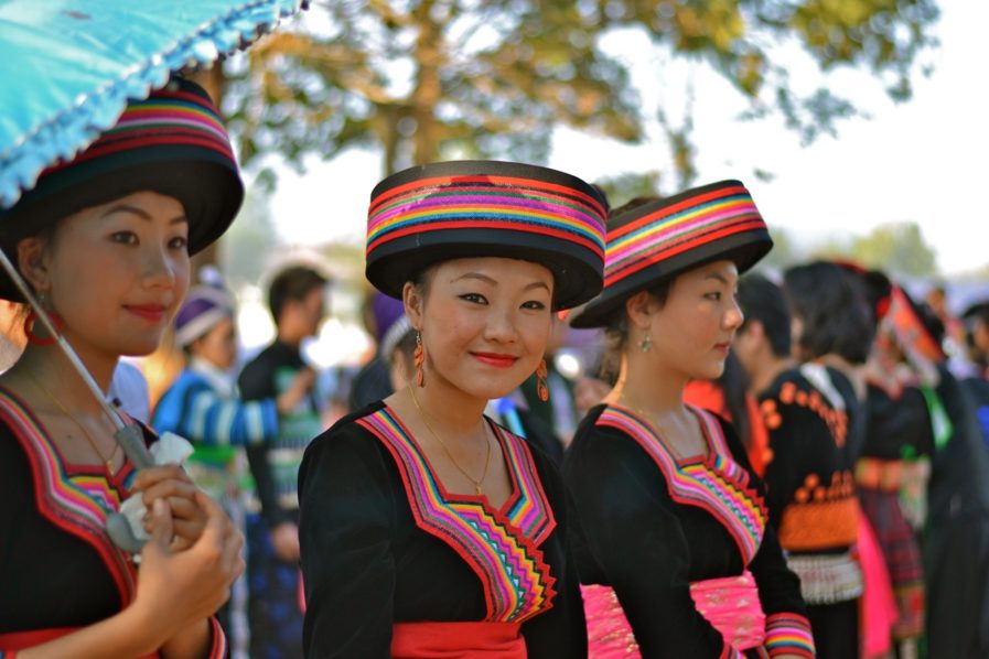 Hmong women at the Hmong New Year in Laos, Photo. Explore Laos