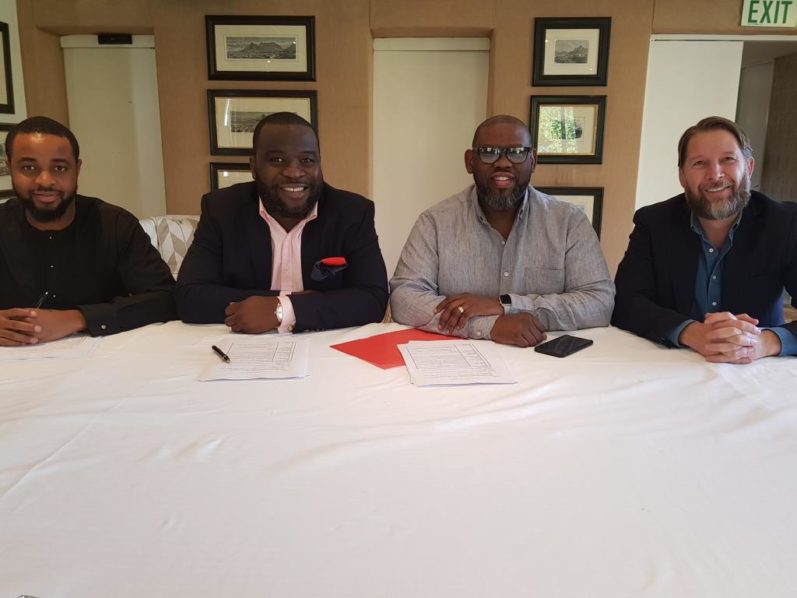 L-R Ezegozie Eze( General Manager of Universal Music Nigeria & Anglophone West Africa), Chidi Okeke (CEO Groove platforms), Sipho Dlamini (Managing Director of Universal Music Sub-Saharan Africa) and Ulrik