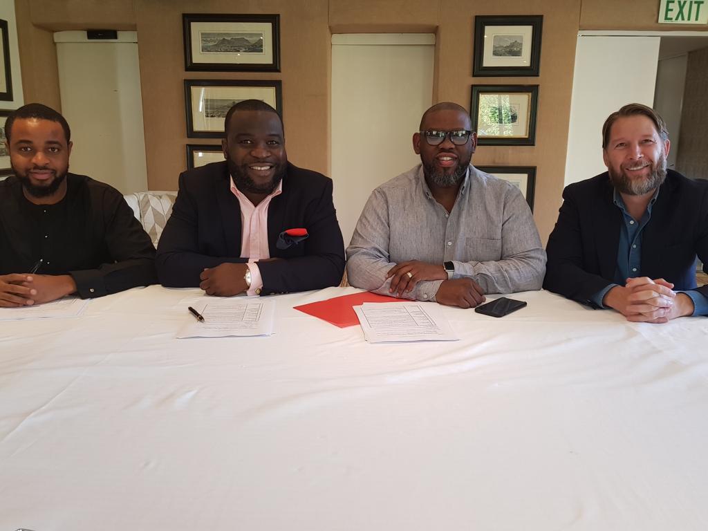 L-R Ezegozie Eze( General Manager of Universal Music Nigeria & Anglophone West Africa), Chidi Okeke (CEO Groove platforms), Sipho Dlamini (Managing Director of Universal Music Sub-Saharan Africa) and Ulrik