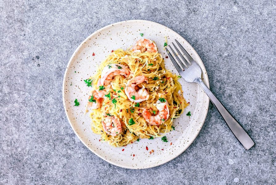 Shrimp Scampi Spaghetti. Photo Killing Thyme