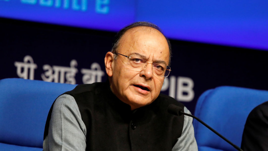 India’s Finance Minister Arun Jaitley attends a news conference sharing details about the recapitalisation of public sector banks in New Delhi