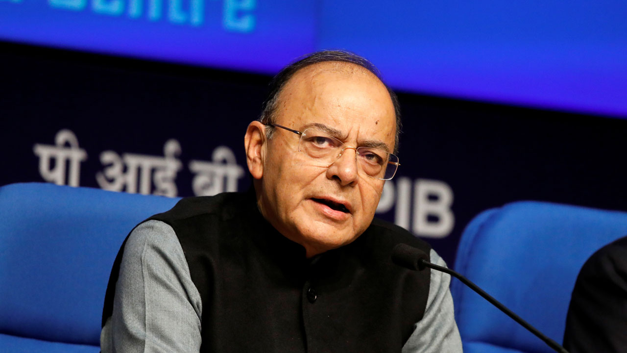 India’s Finance Minister Arun Jaitley attends a news conference sharing details about the recapitalisation of public sector banks in New Delhi