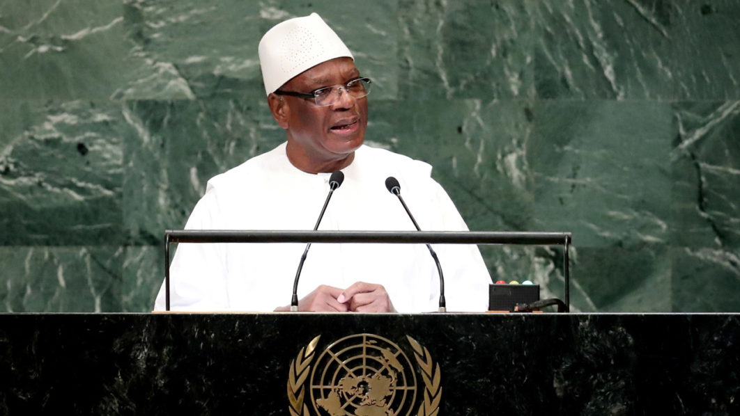 Mali’s President Ibrahim Boubacar Keita addresses the United Nations General Assembly in New York
