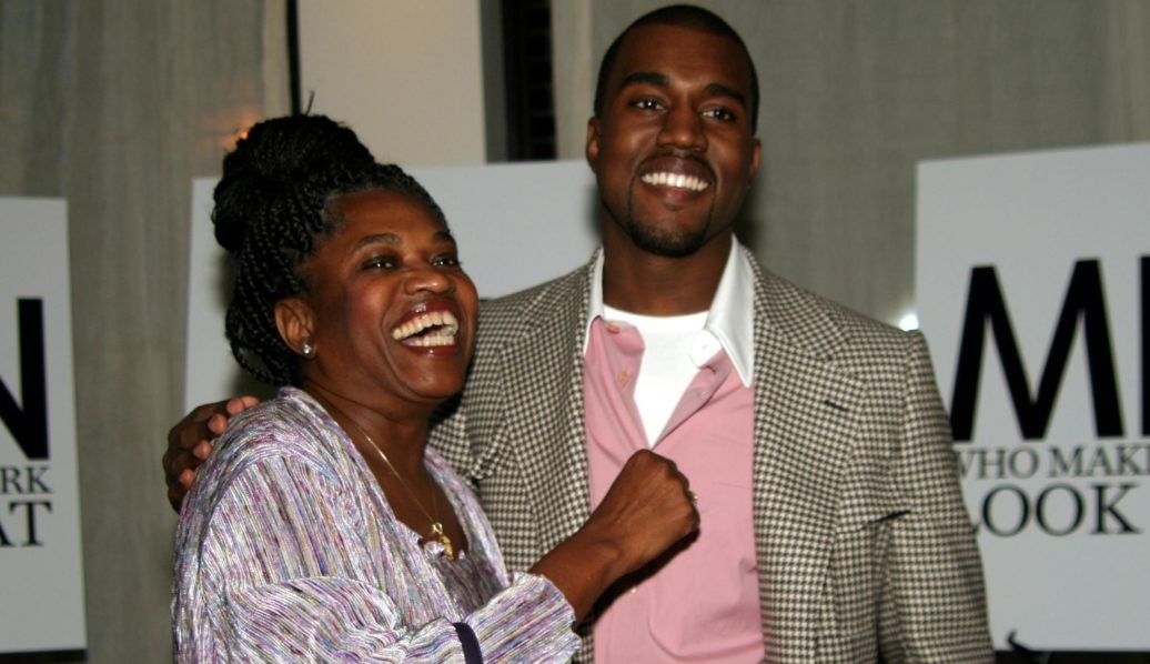 Kanye West and his mother, Photo. Evening Standard