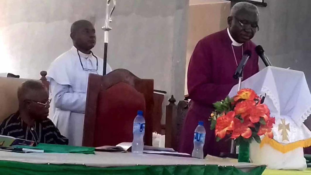 Most Rev. Dr. Caleb Maduoma reading