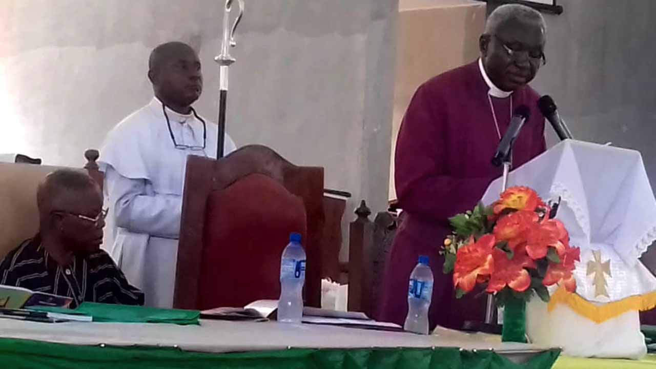 Most Rev. Dr. Caleb Maduoma reading
