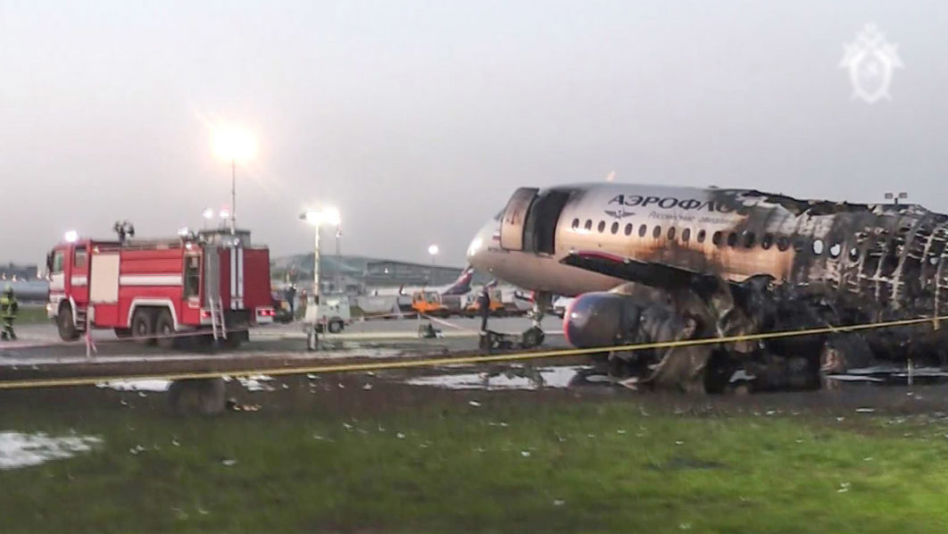 RUSSIA-FIRE-AVIATION-ACCIDENT
