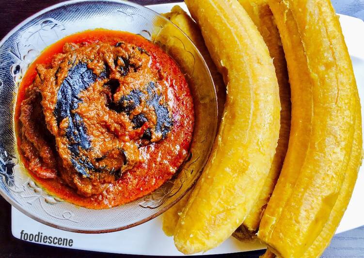 Bini Owo Soup with unripe Plantain