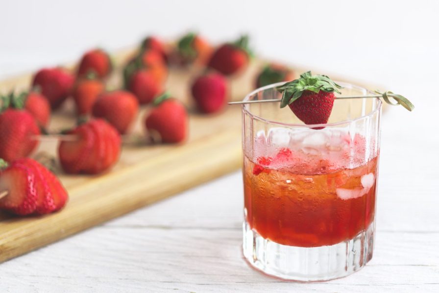 Corn And Strawberry Cocktail