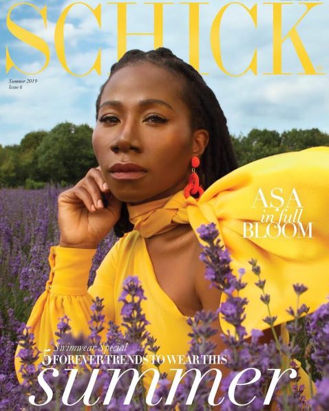 Asa on the cover of Schick Magazine