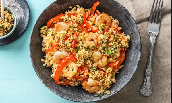 Prawn coconut rice. Photo HelloFresh