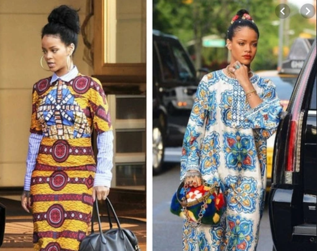 Rihanna in African prints