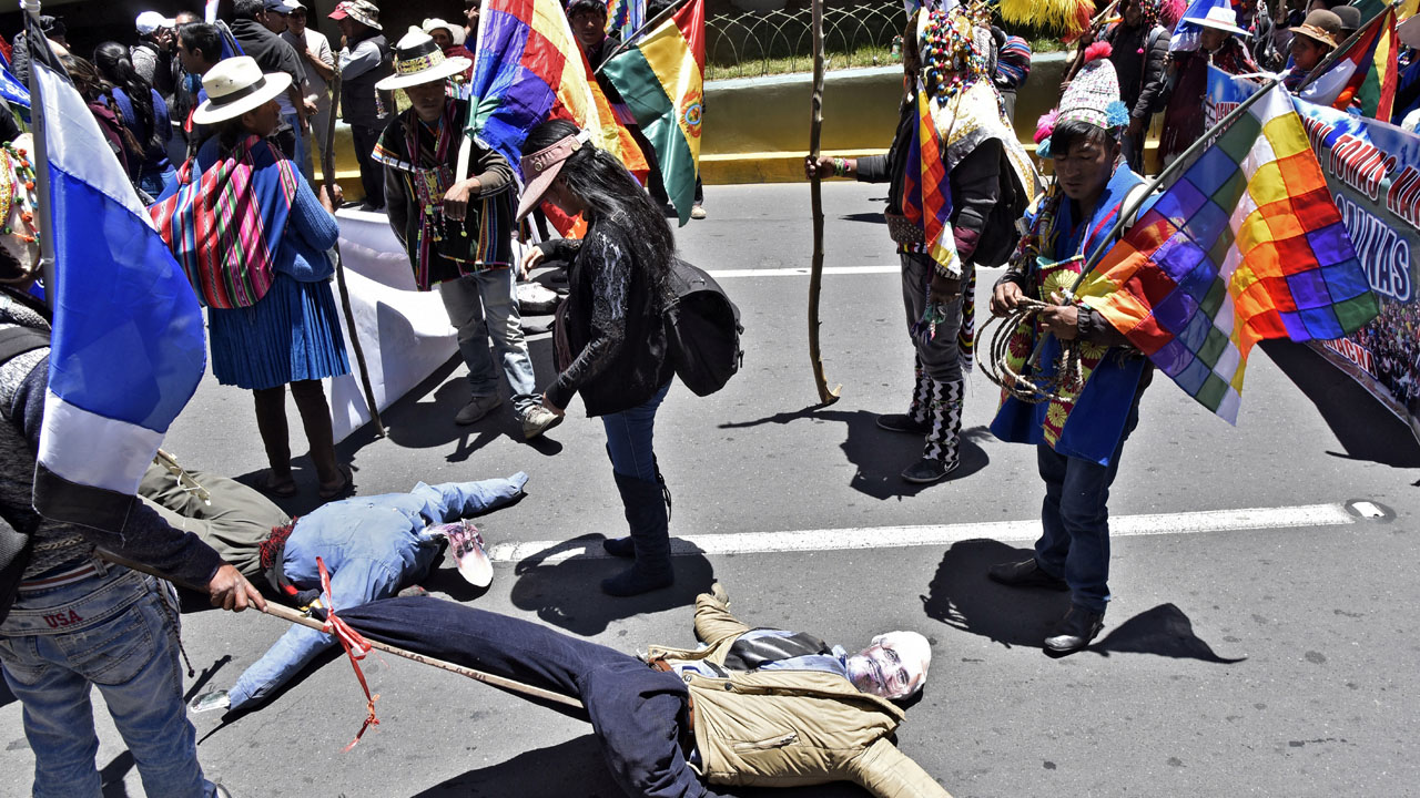 BOLIVIA-ELECTION-RESULT-MORALES-SUPPORTERS