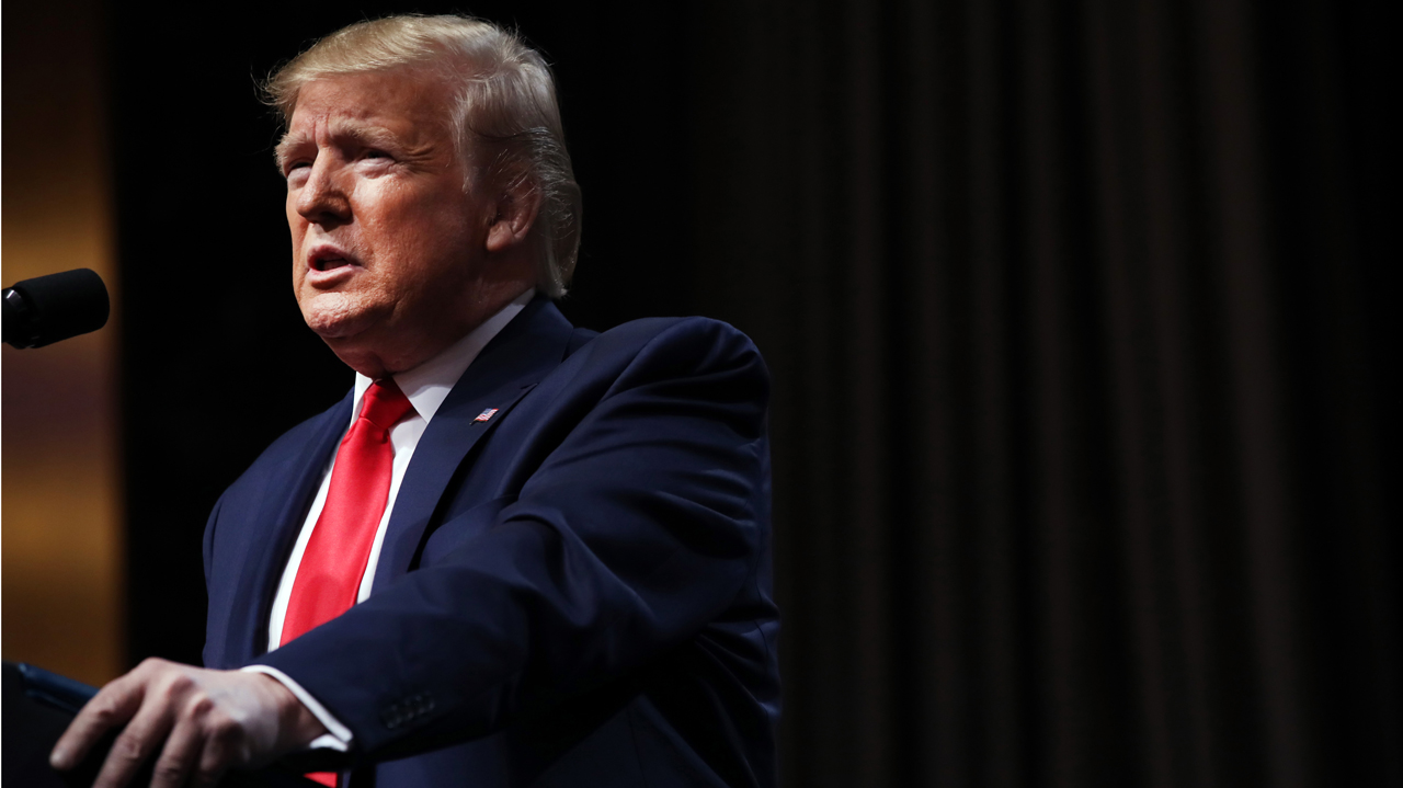 President Trump Delivers Address On Economy And Trade At Economic Club Of NY