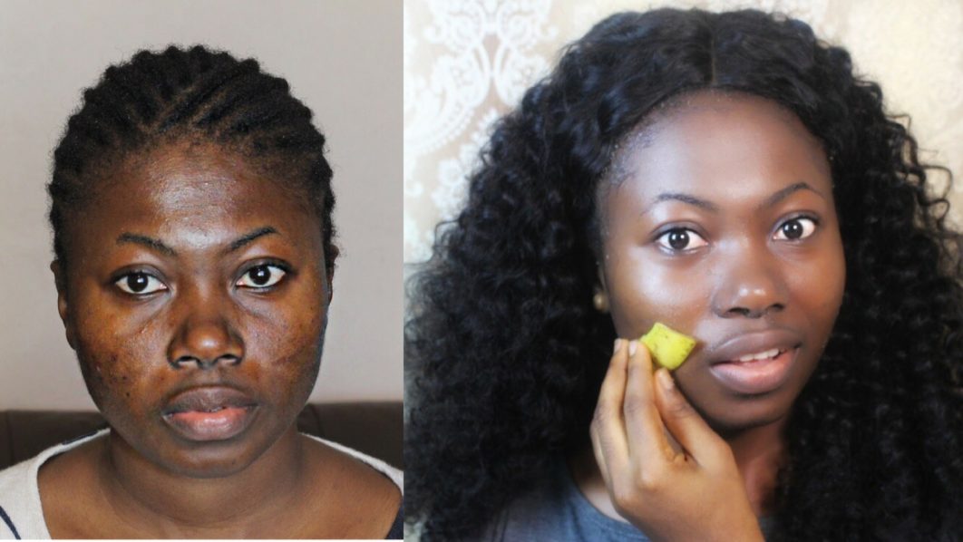 Before and After Banana Peel. Photo Tomi’s Colour Pavilion