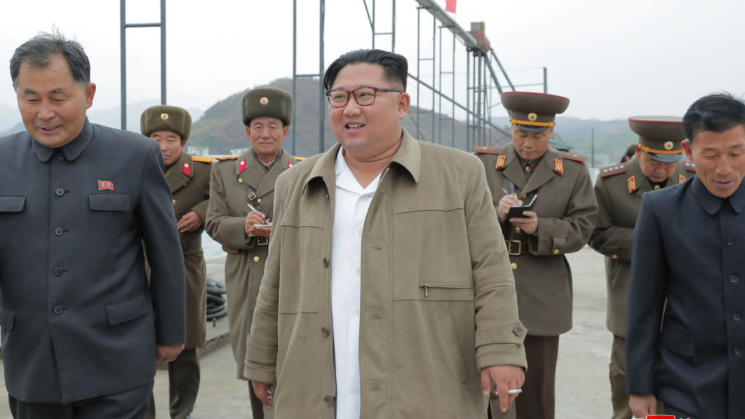 North Korean leader Kim Jong Un visits a fishery station of the Korean People’s Army in North Korea