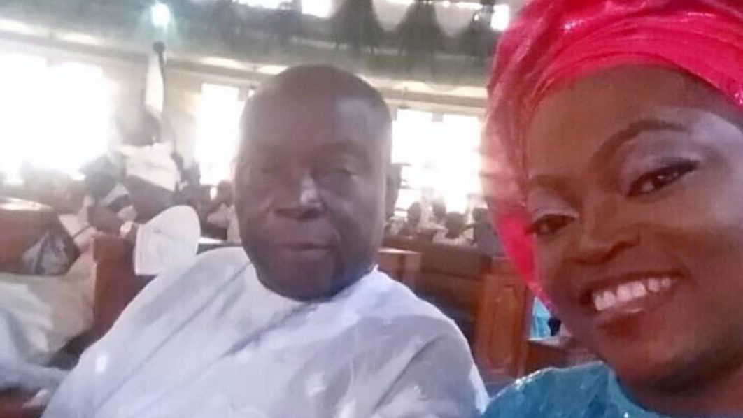 Funke Akindele with dad | Instagram/funkejenifaakindele