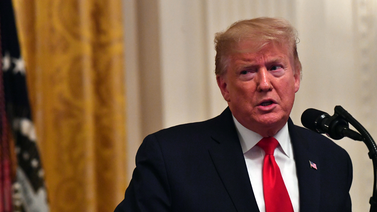US President Donald Trump speaks to US mayors on “Transforming America’s Communities”