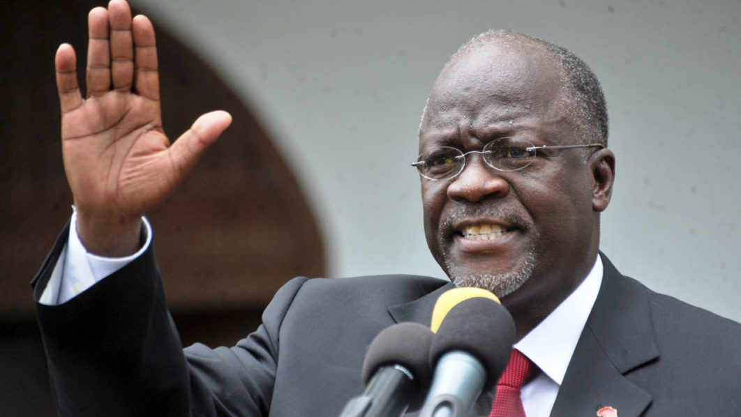 Tanzania’s President elect Magufuli addresses members of the ruling CCM at the party’s sub-head office on Lumumba road in Dar es Salaam